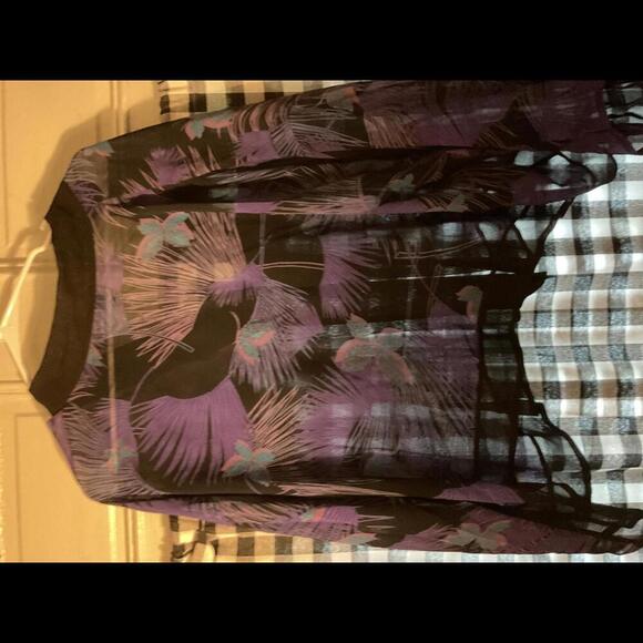 Talk of the Walk Black Short Kimono with Peacocks - Picture 8 of 9